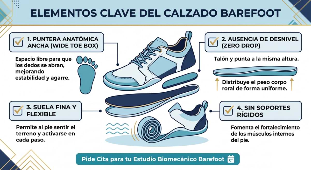 Elementos calves del cazado barefoot